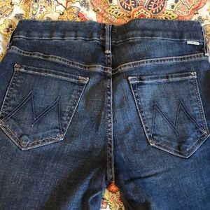 Mother looker skinny raw edge jeans